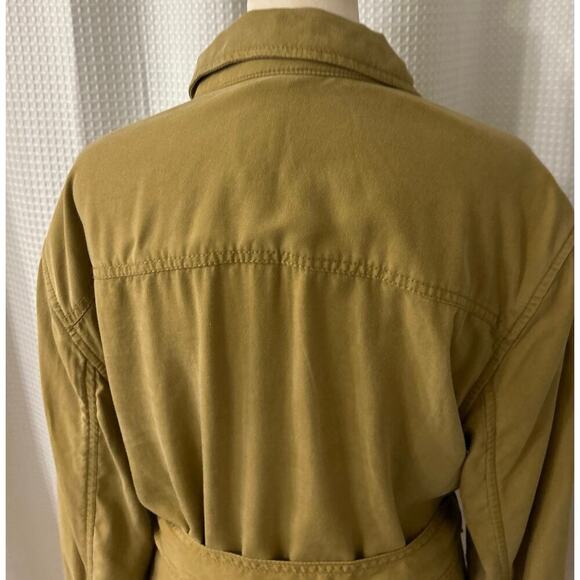 Gap Tan Tencel Tie Belt Utility Jacket Lightweight Casual Transitional Medium - Picture 8 of 15